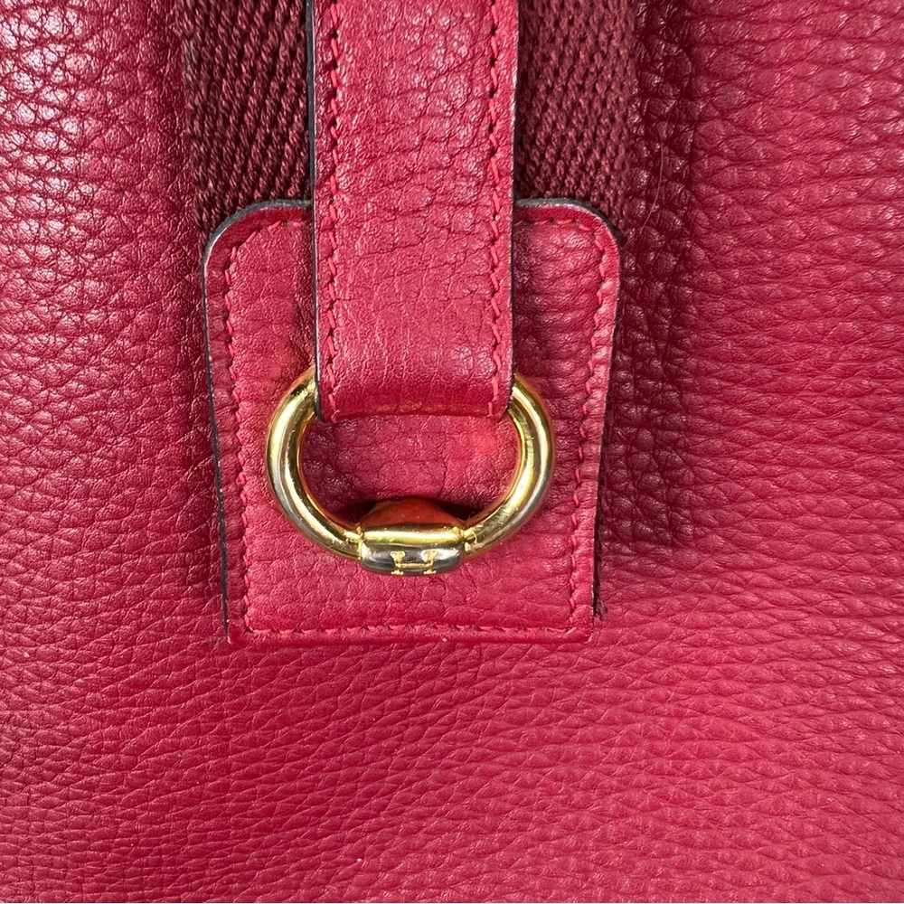 AUTHENTIC HERMES Clemence Tsako Hobo Rouge Adjustable Shoulder Strap Bag - Picture 14 of 15
